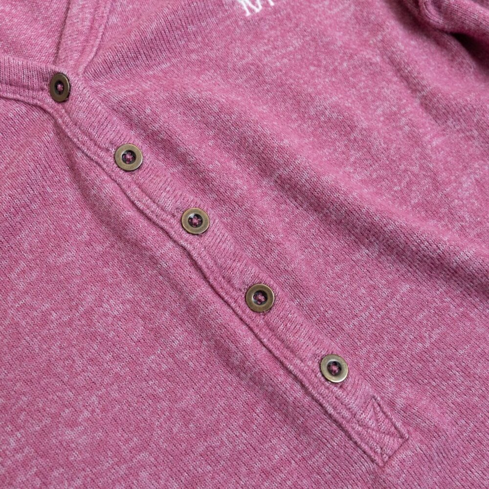 Abercrombie & Fitch Long Sleeve Henley Pink Y2K Embroidered Logo XS - Picture 7 of 11